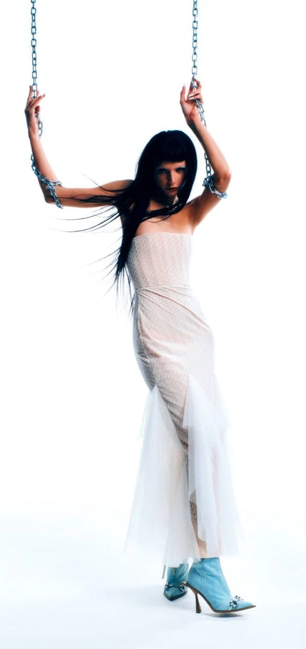 Alizee Strapless Dress White - Image 6