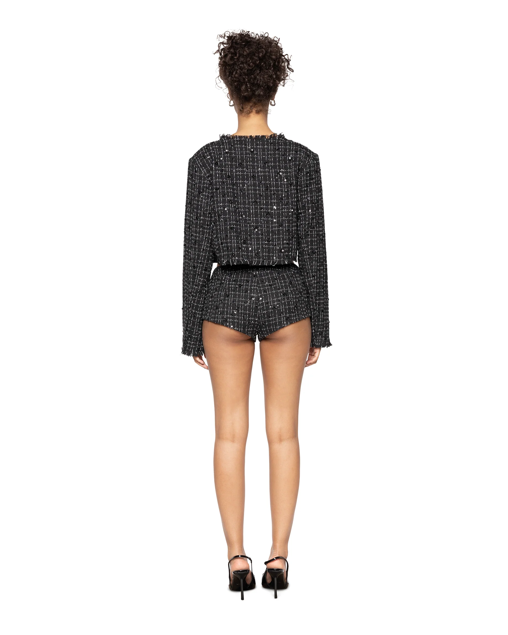 ASAP Tweed Shorts Black - Image 14