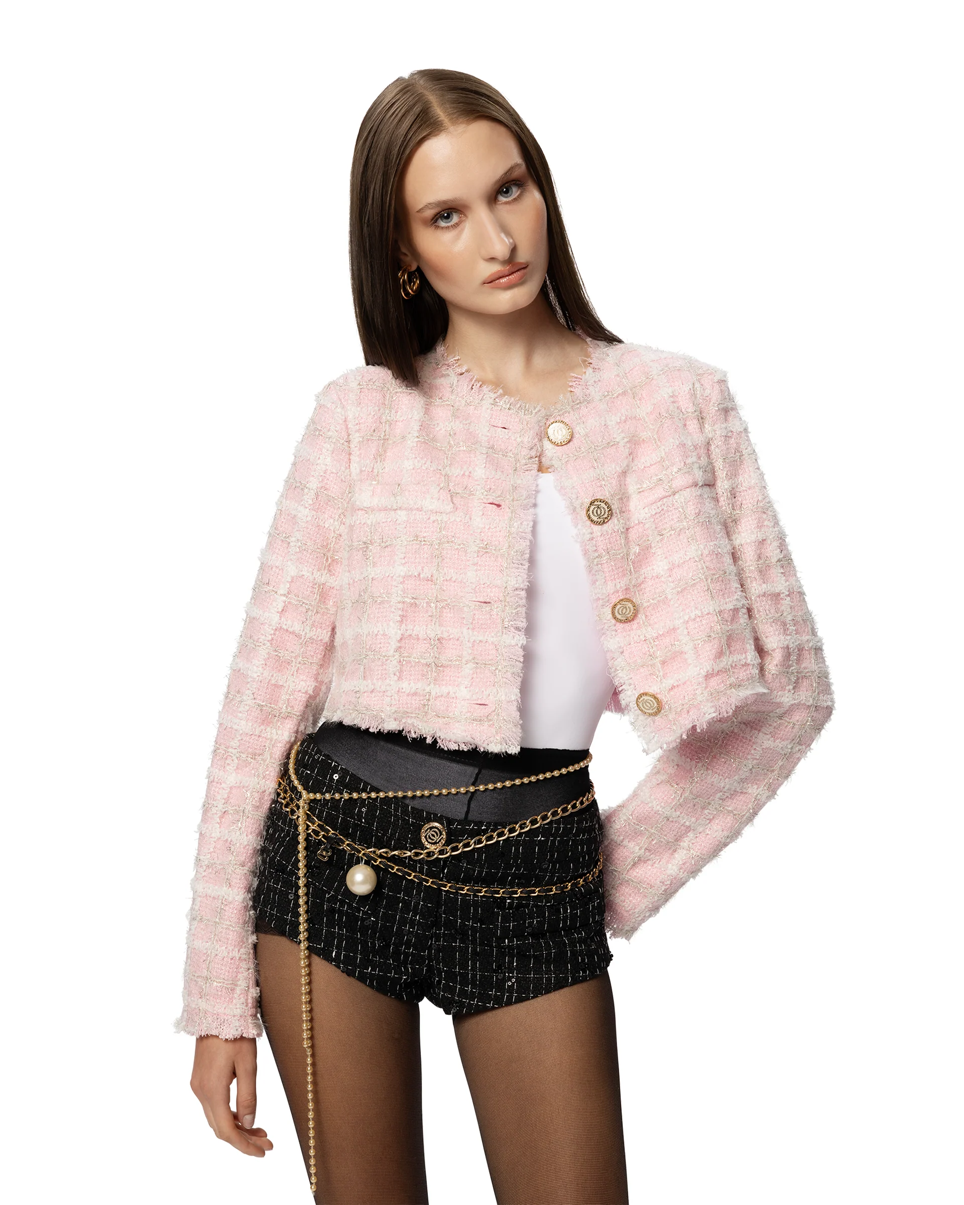 ASAP Tweed Shorts Black - Image 16