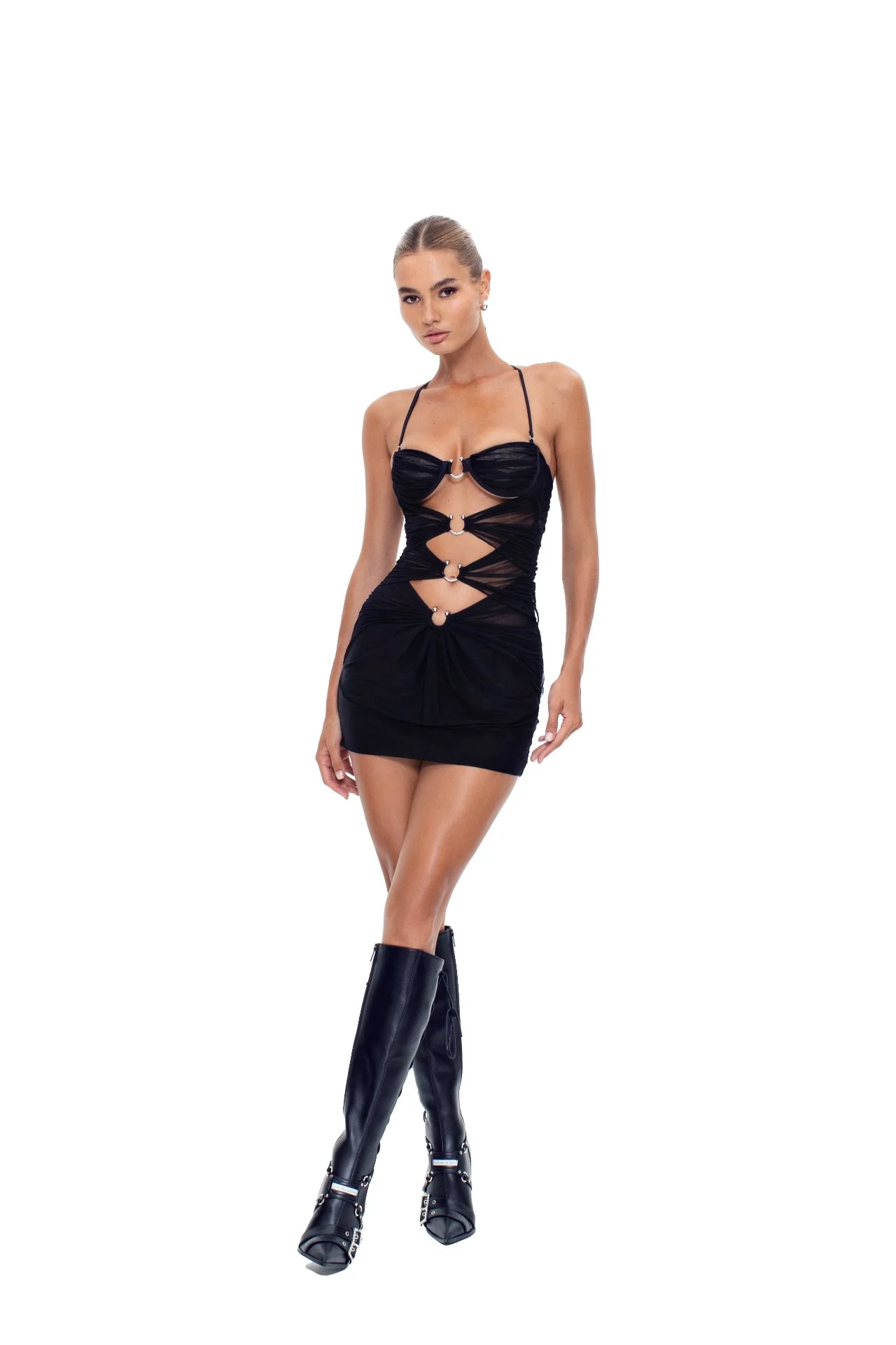 Blair Mini Dress Black - Image 5