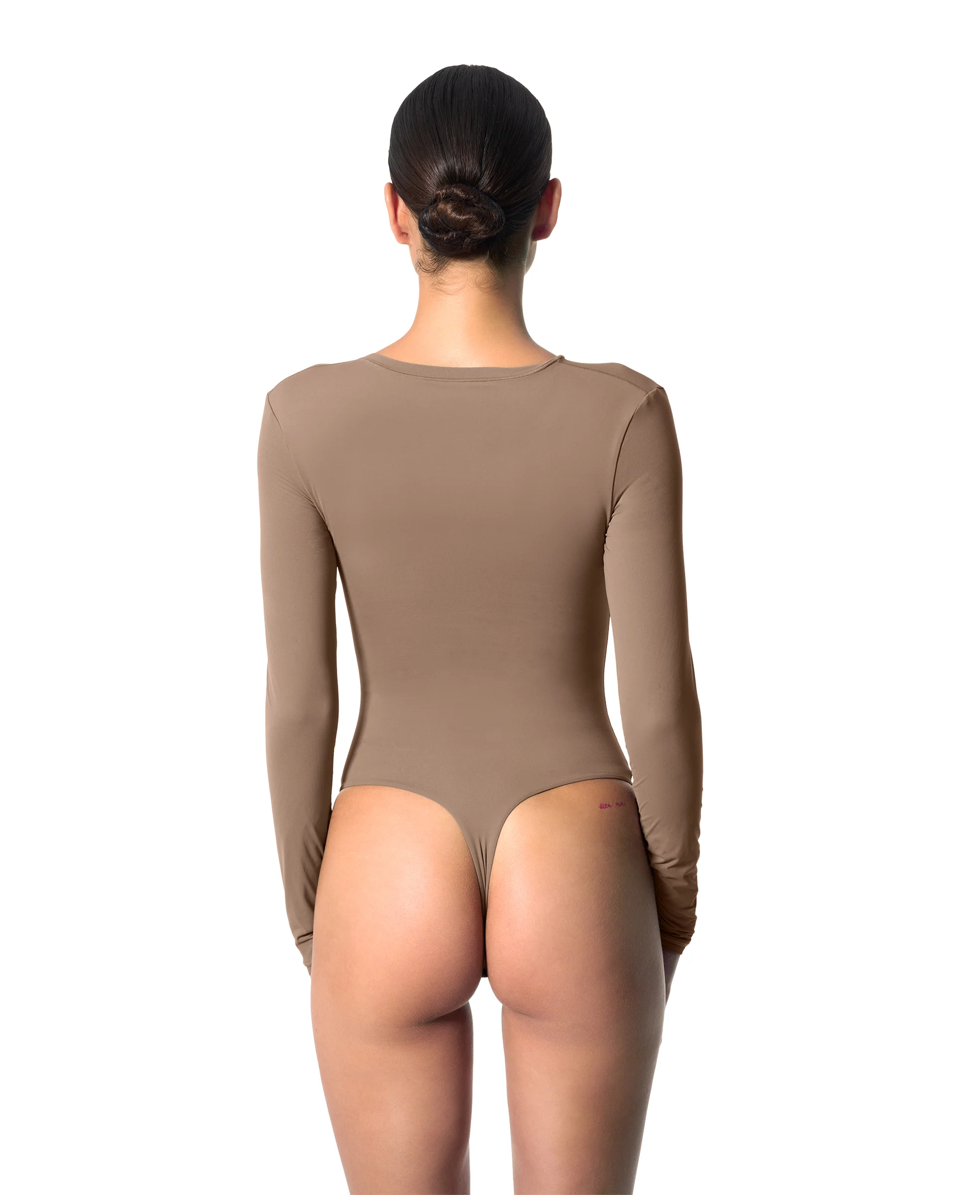 Second Skin Long Sleeve Crew-Neck Bodysuit Mushroom - Image 7