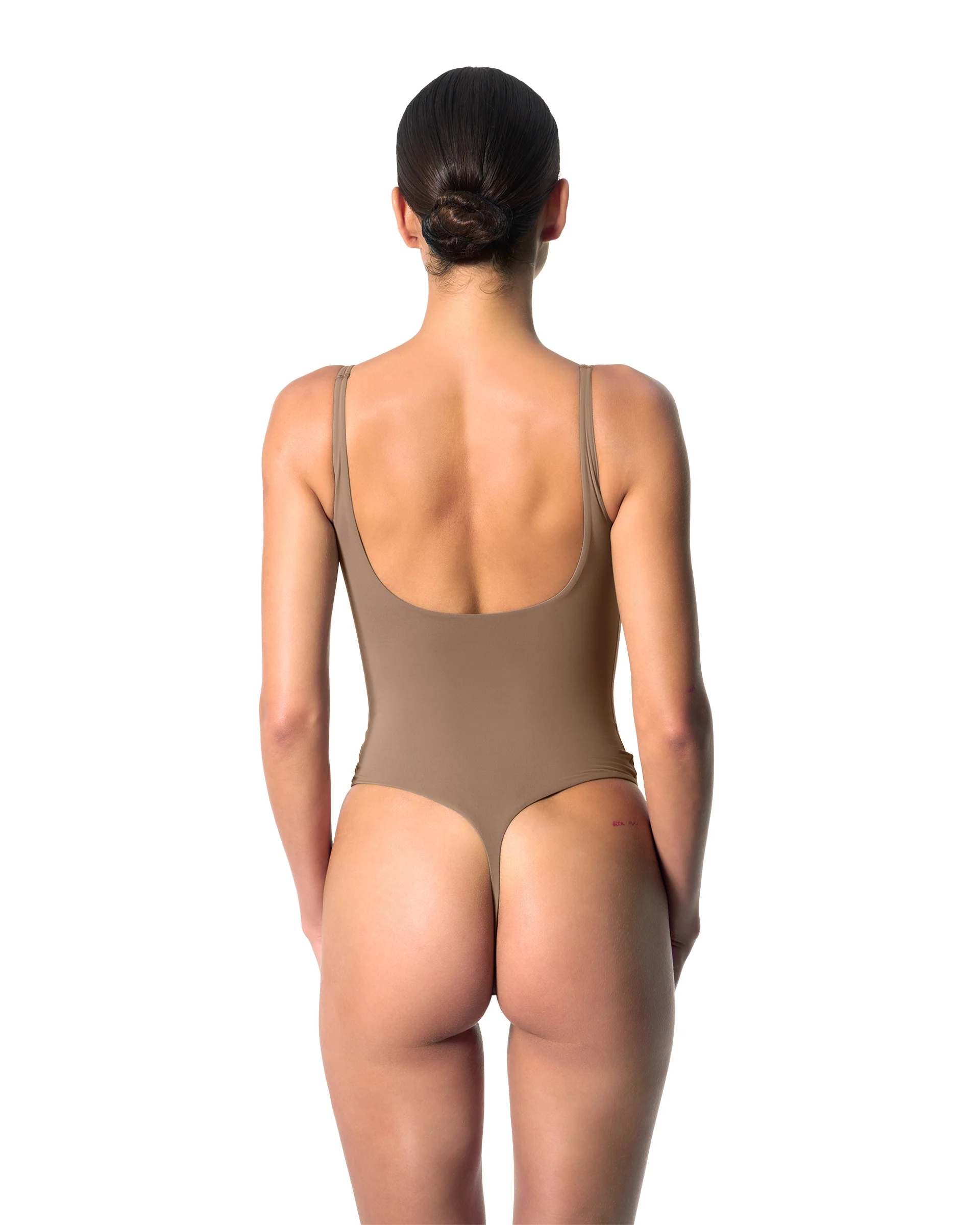 Second Skin Square-Neck Bodysuit Mushroom - Image 4