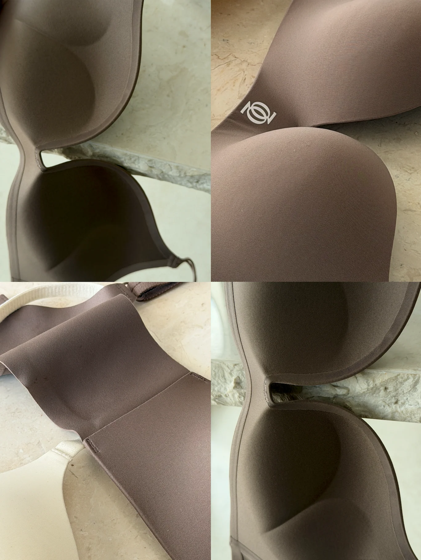 Second Skin Teardrop Push Up Bra Mushroom - Image 9