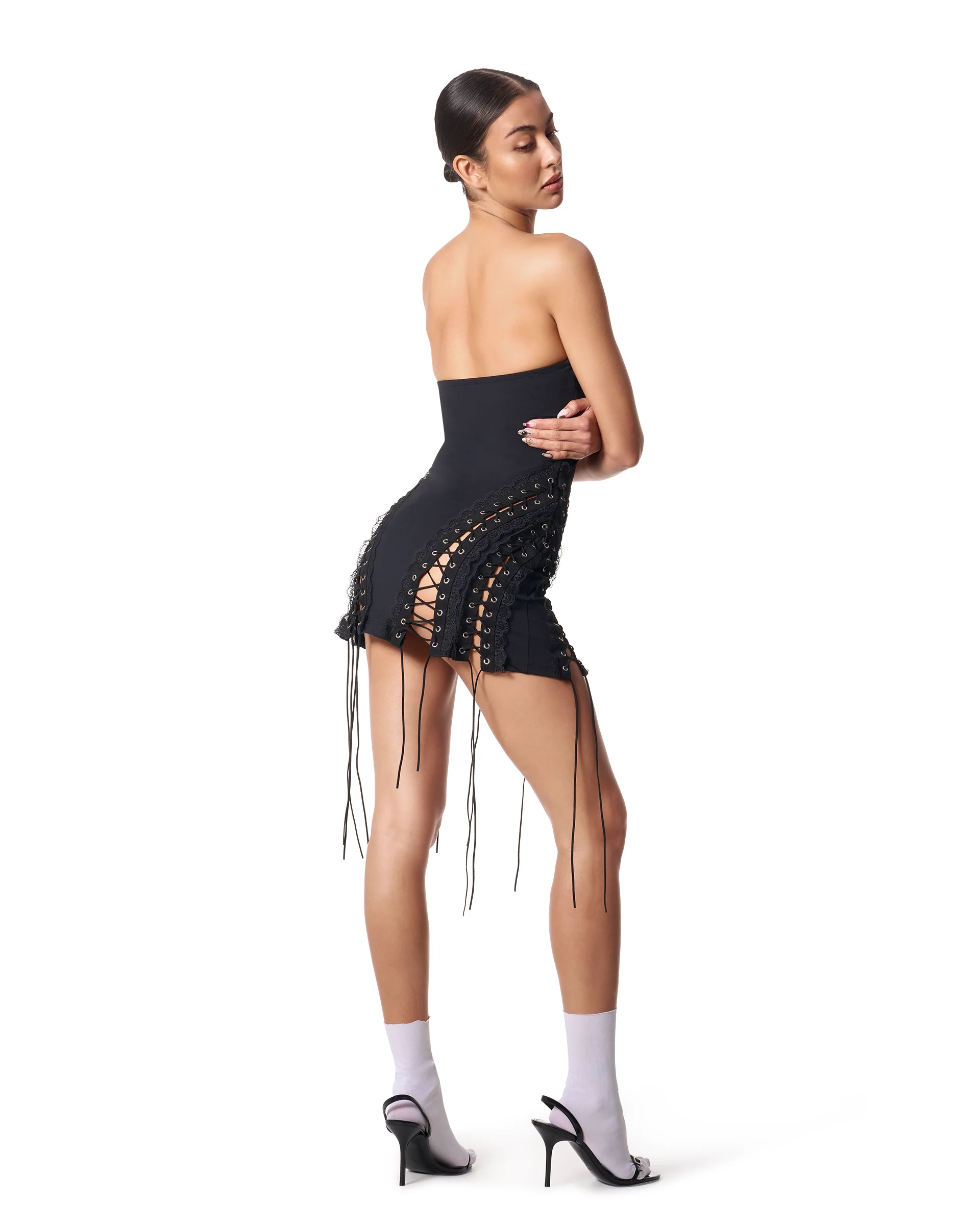 Sorry I'm Late Dress Black - Image 11