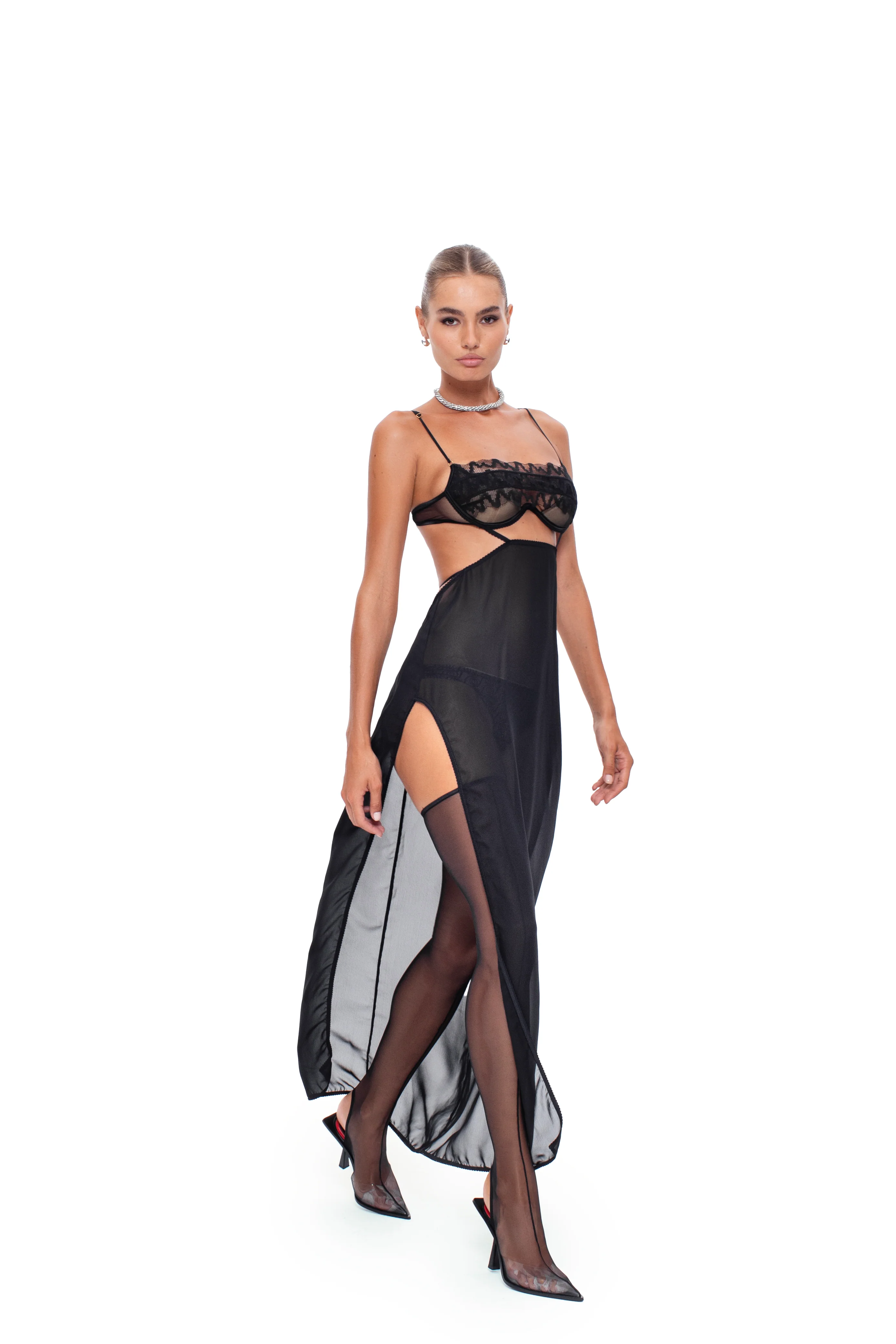 Stardust Maxi Dress Black - Image 3